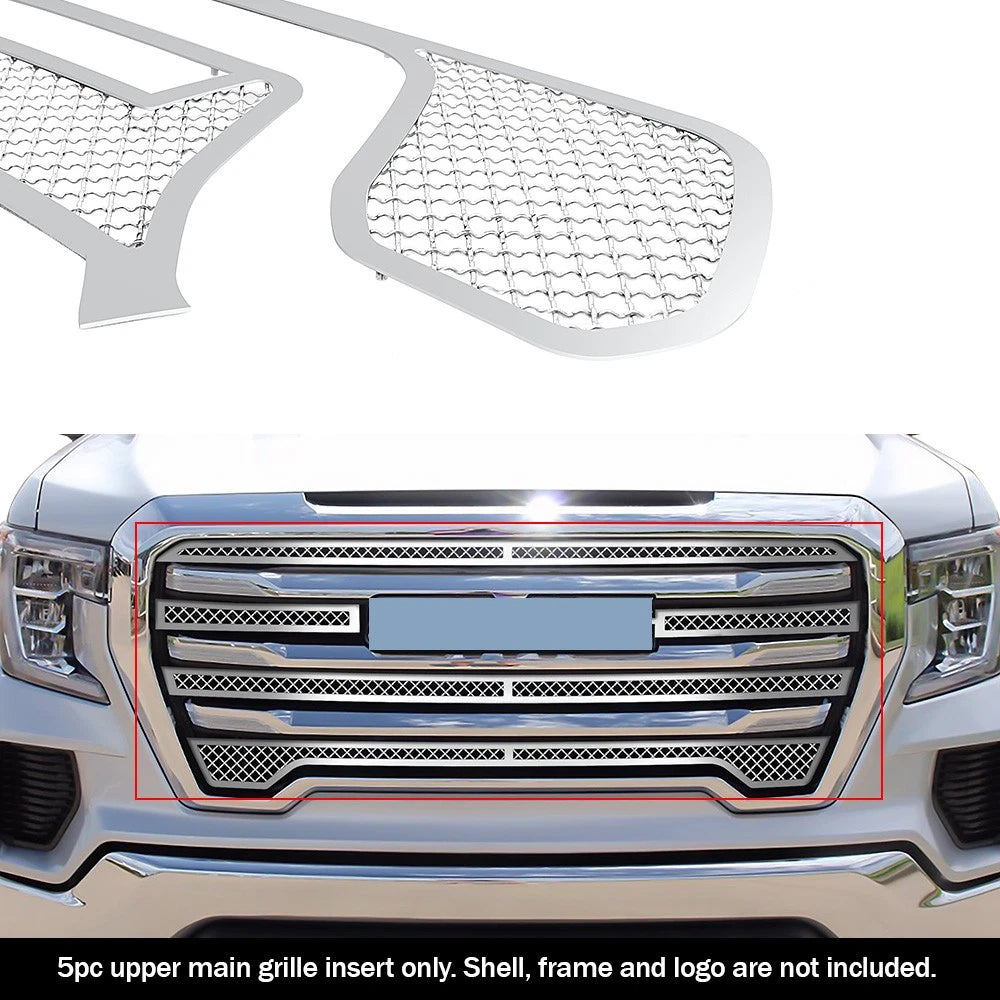 Stainless Chrome Mesh Grille for GMC Sierra 1500 (2019-2021)
