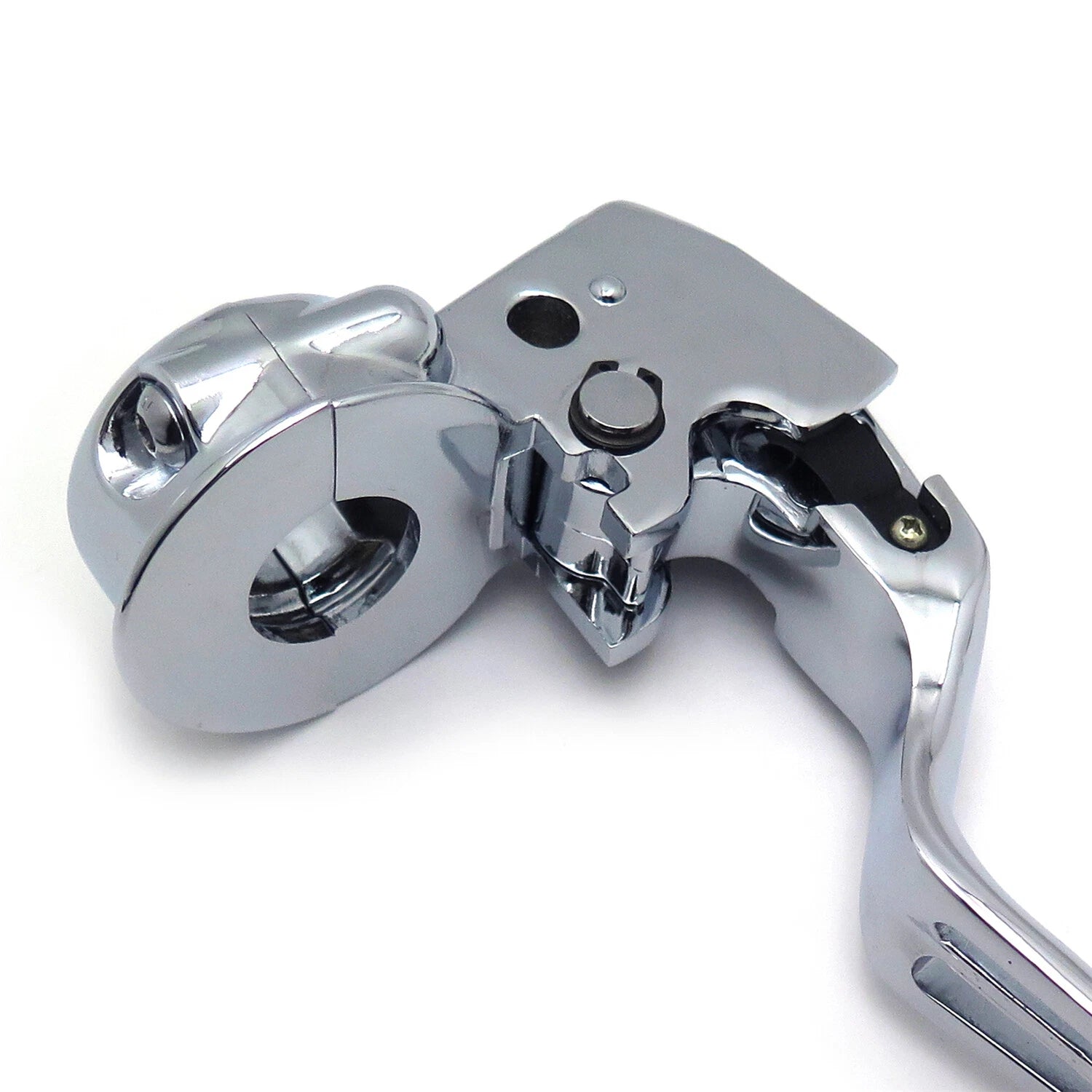 Chrome Clutch Lever with Mount Bracket for Harley Dyna Touring Softail Sportster