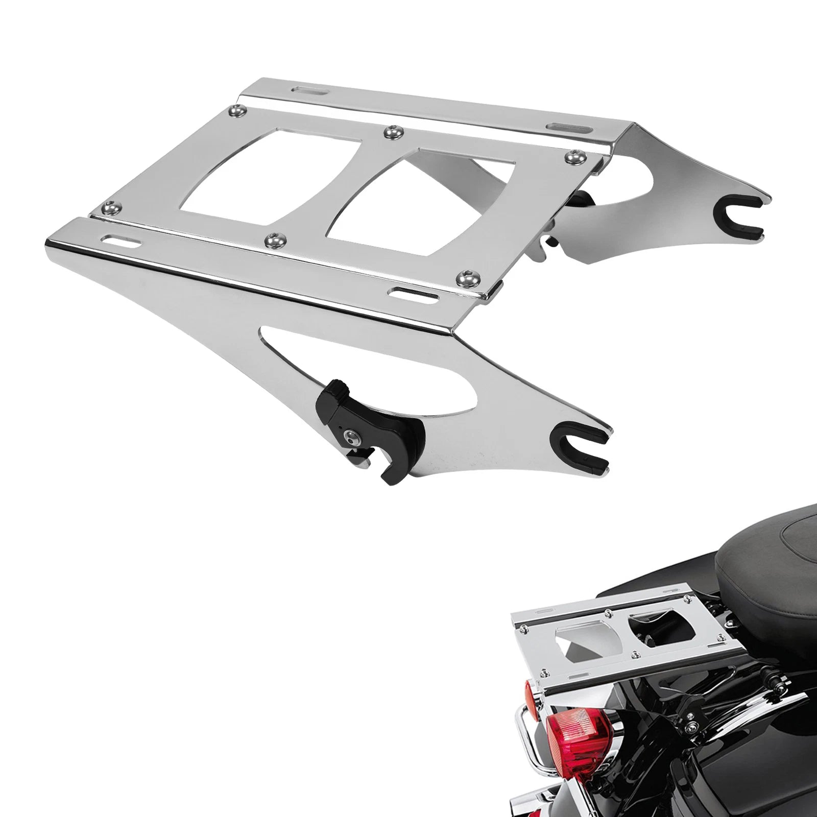 2X Chrome Luggage Rack for Harley Touring Road Glide (2014–2019)