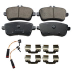 DuraGo Rear Rotors & Akebono EURO Ceramic Brake Pads Kit for Mercedes W166 (2016–2019)
