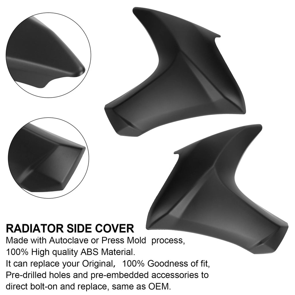 Radiator Side Cover Fairing Panels for Kawasaki ER6N (2012–2016) Black
