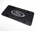 Black American Flag License Plate Frame with Ford Oval Logo for Ford (1990–2024)