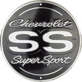 12" Embossed Circle Metal Sign for Chevrolet Super Sport SS
