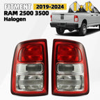 Halogen Tail Light Pair for RAM 2500 3500 (2019–2024) Chrome W/ Bulb