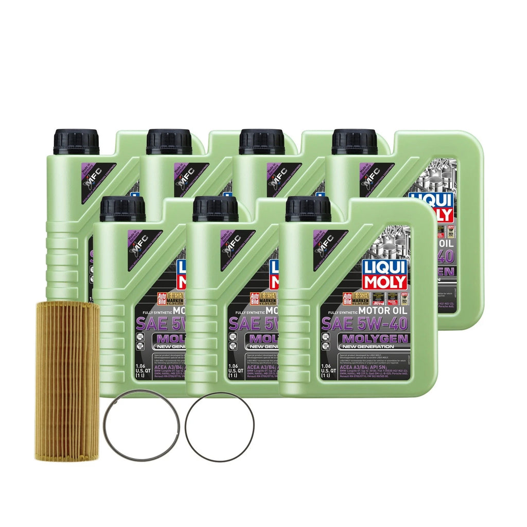 Oil Change Kit 7L Liqui Moly Molygen 5W-40 for Audi V6 3.0/3.2L (2005–2012)