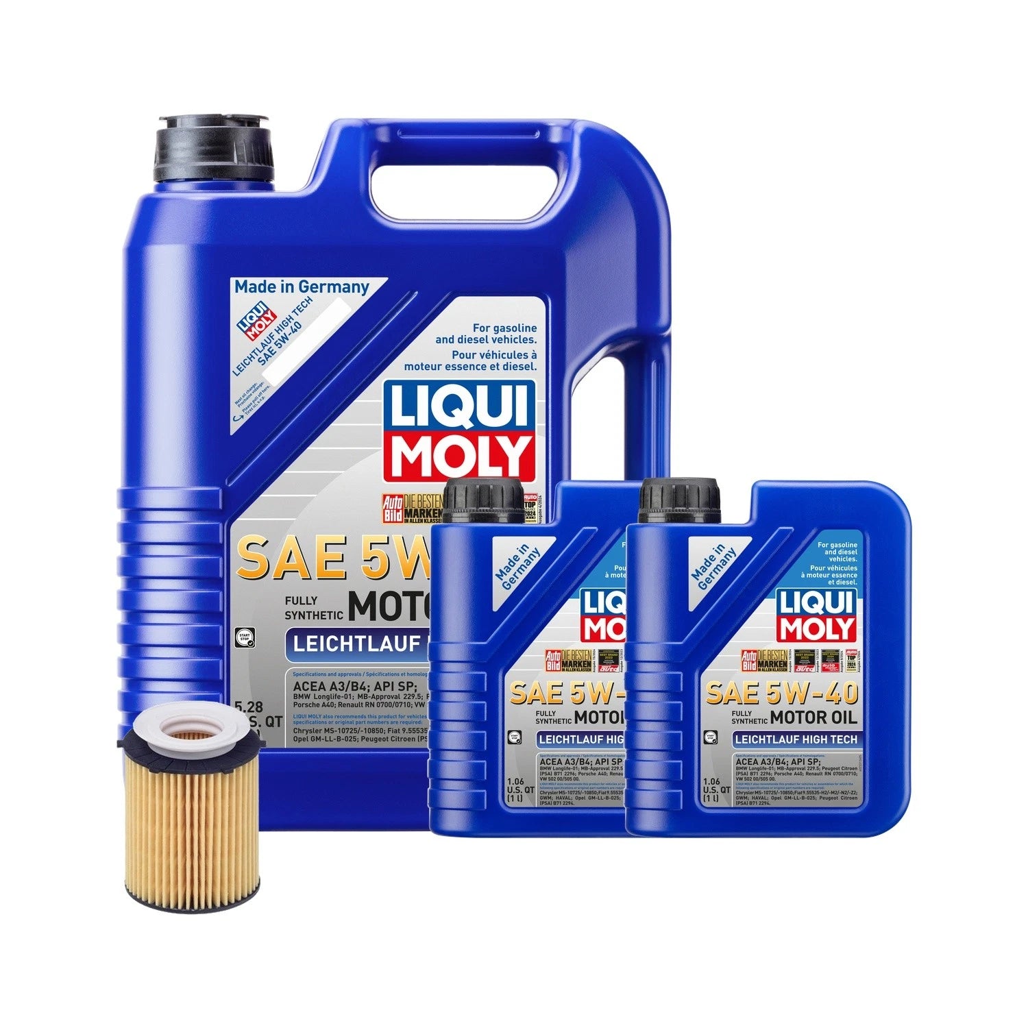 Oil Change Kit 7L Liqui Moly 5W-40 Hengst for Mercedes M274 (2013–2020)