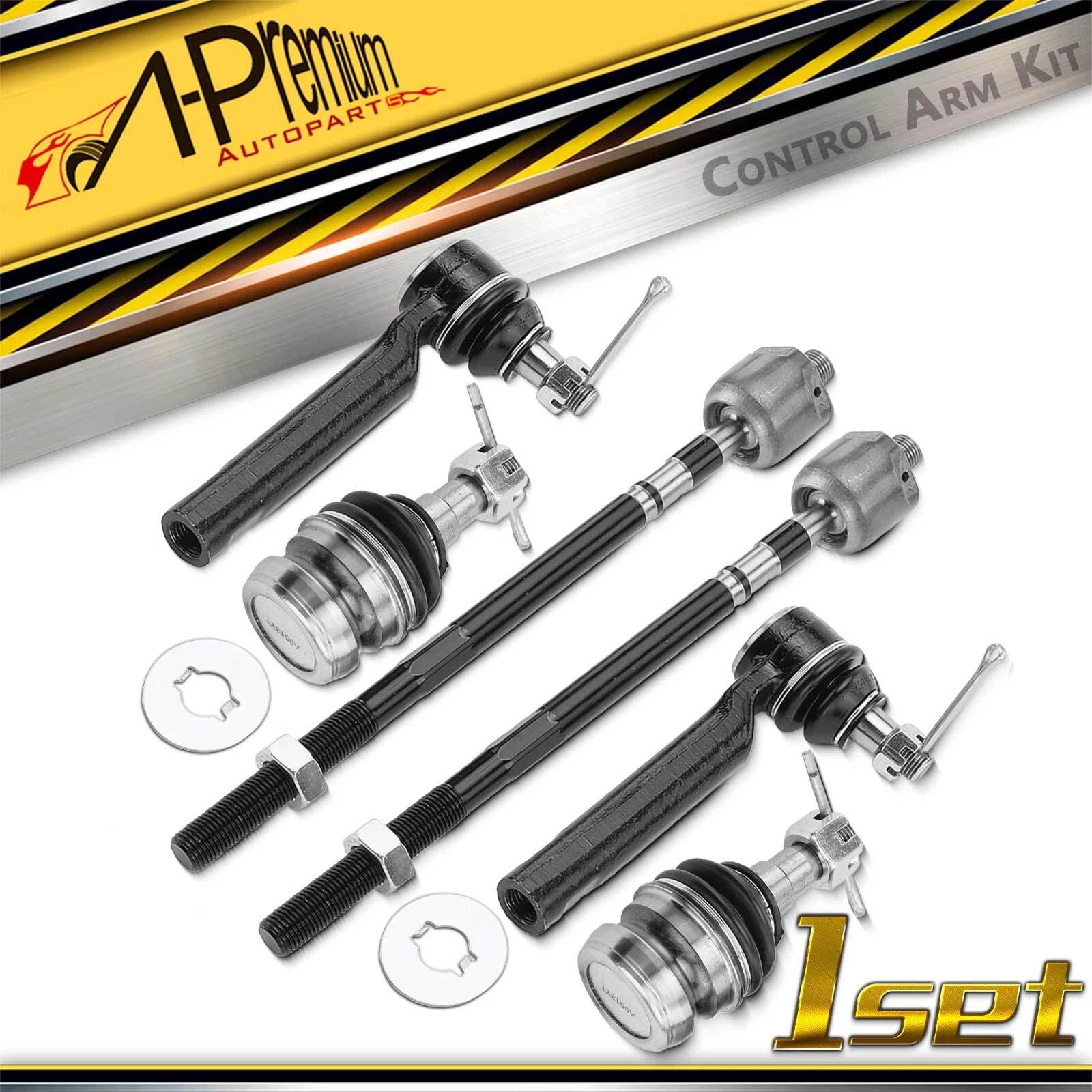 Set of 6 Front Tie Rods & Ball Joints for Subaru Outback (2000–2004)