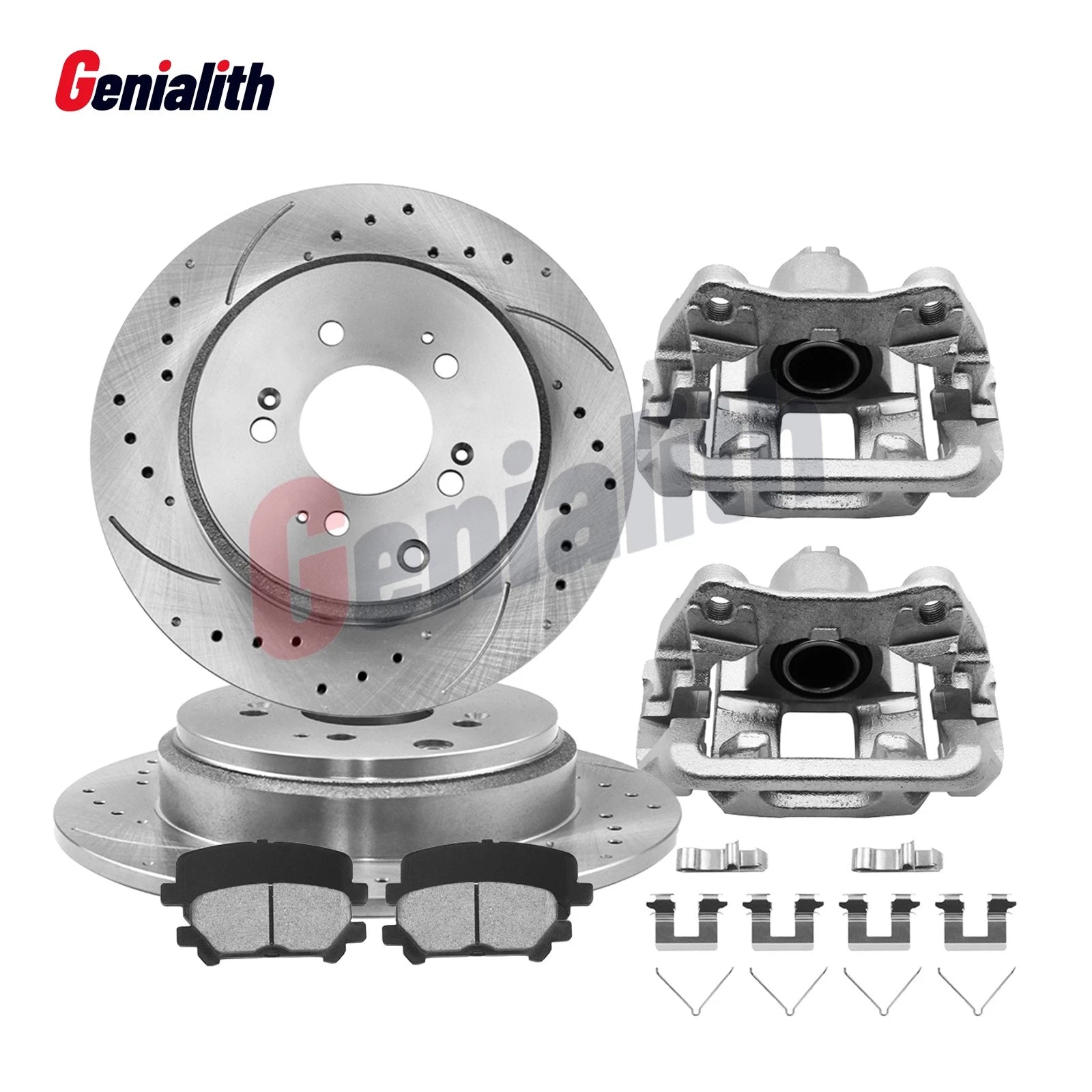 Drilled Brake Rotors Calipers Rear Kit for Honda Odyssey (2011–2017)