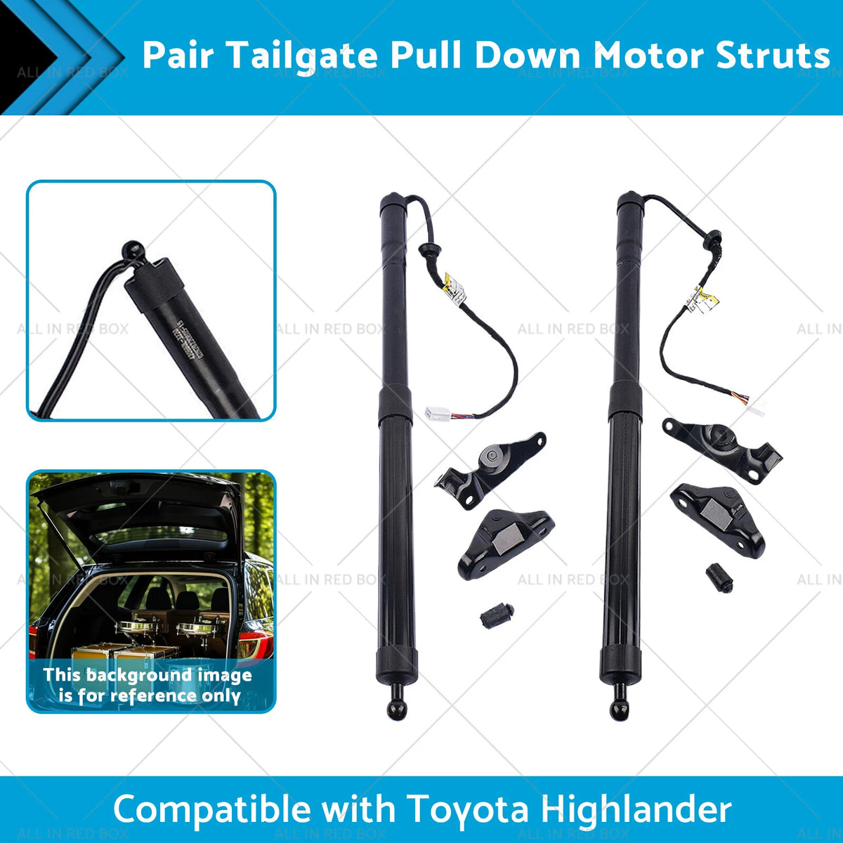 2X Tailgate Pull Down Motor Struts for Toyota Highlander (2014–2019) 68910-09051