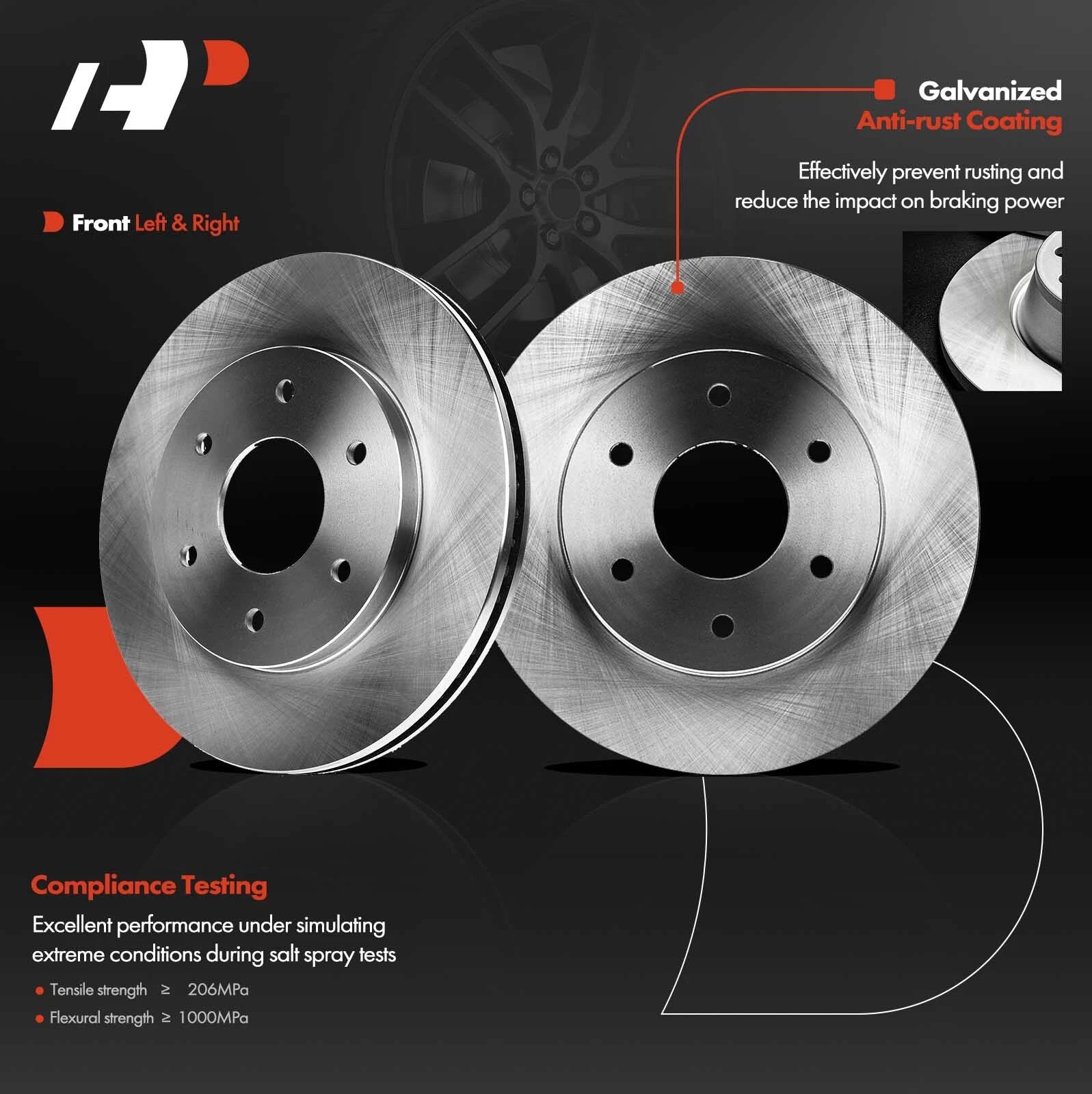 Front Disc Brake Rotors for Infiniti QX56 (2004-2005)