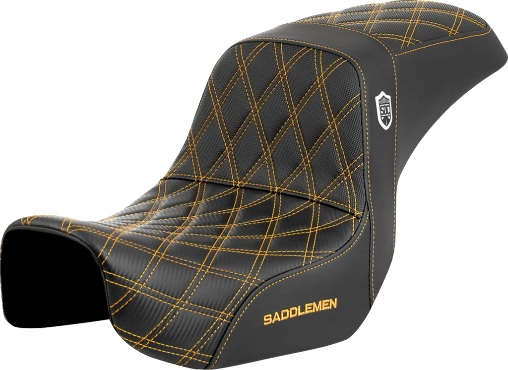 SADDLEMEN Pro Series SDC Performance Seat for Motorcycle (Carbon Fiber, Lumbar)