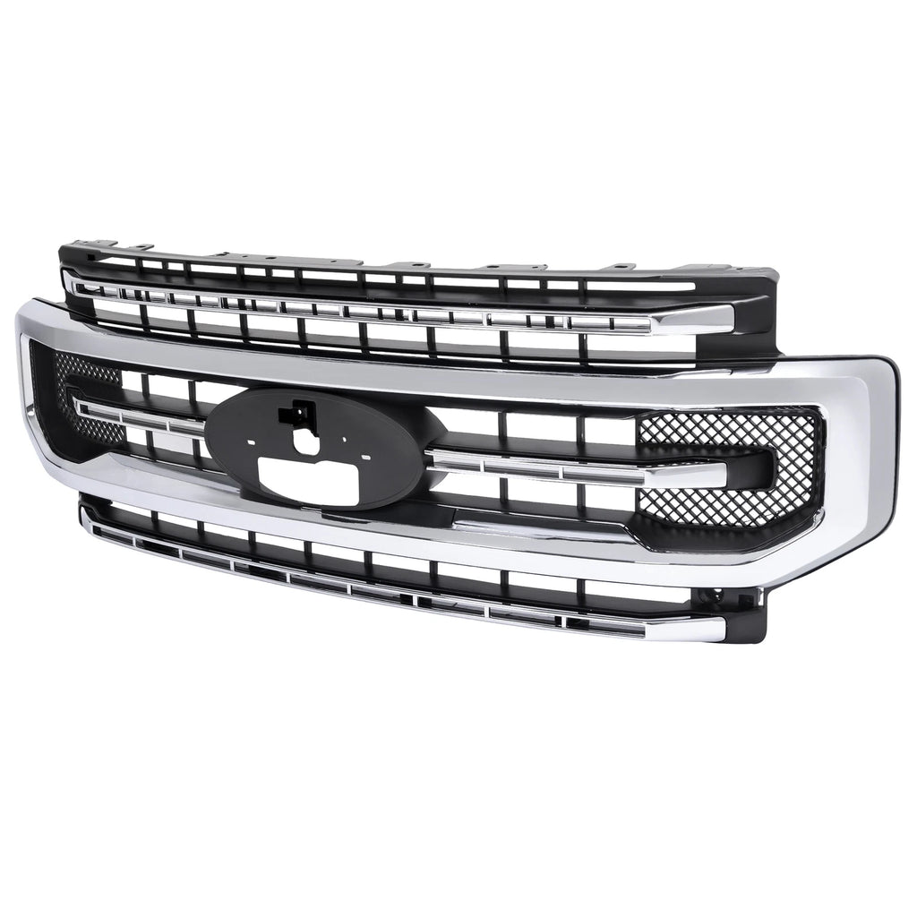 Grille Assembly for Ford F250 F350 Super Duty (2020–2022) Silver & Black
