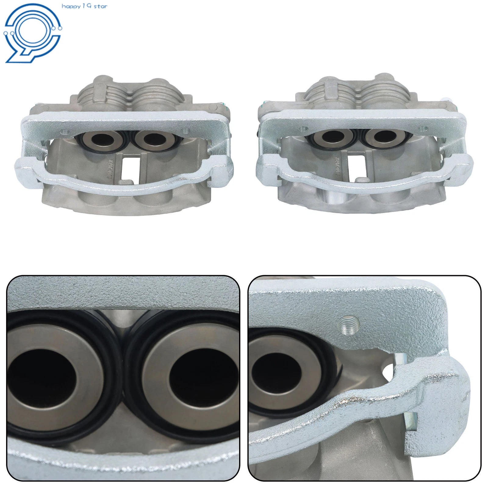 Set of 2 Disc Brake Calipers w/ Bracket for Ford Mustang (2003-2004)