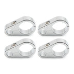 4X Chrome Brake Clutch Cable Wire Clamp Clip for Harley 1" Handlebar
