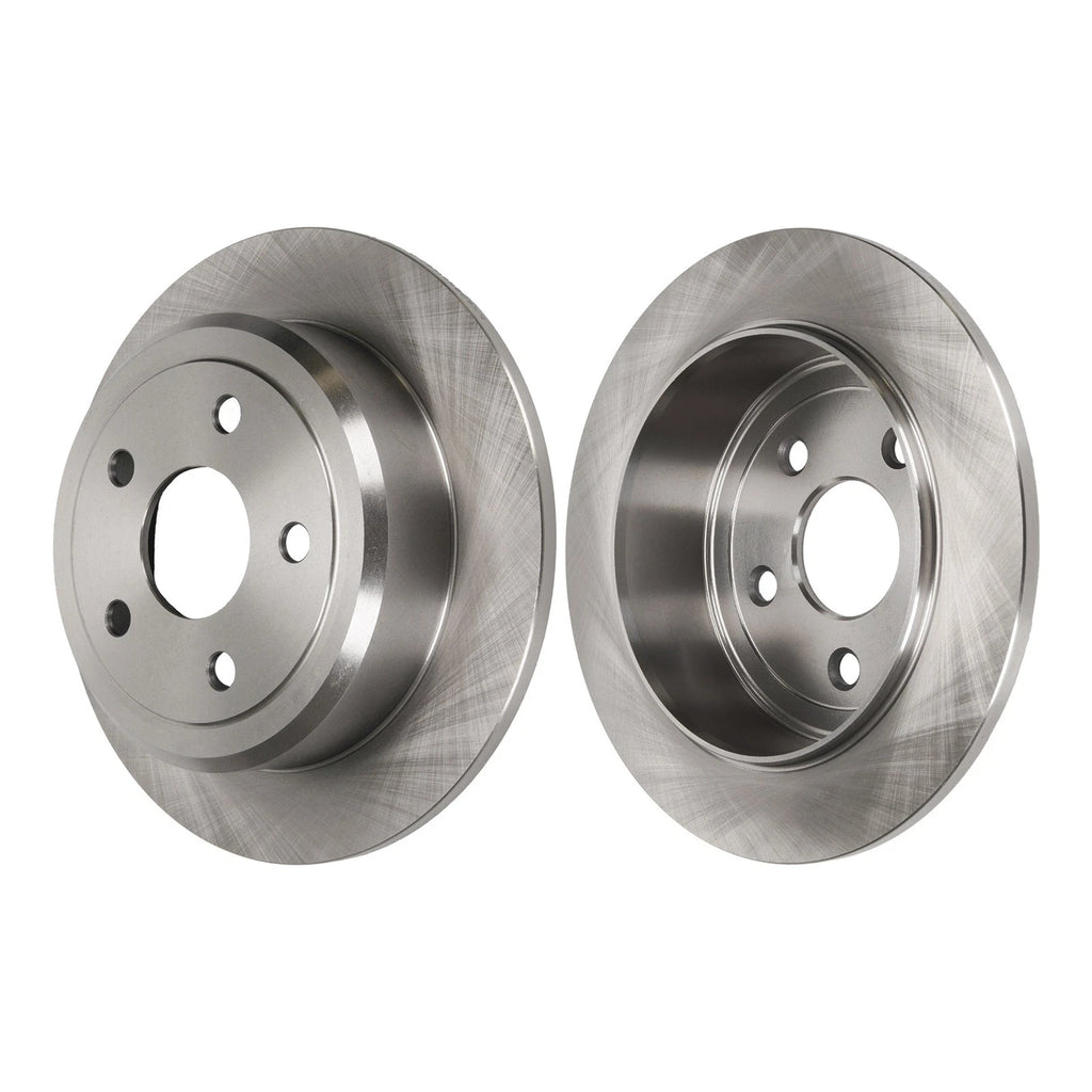Rear Solid Brake Rotors and Ceramic Pads Set for Jeep Wrangler (2007–2018)