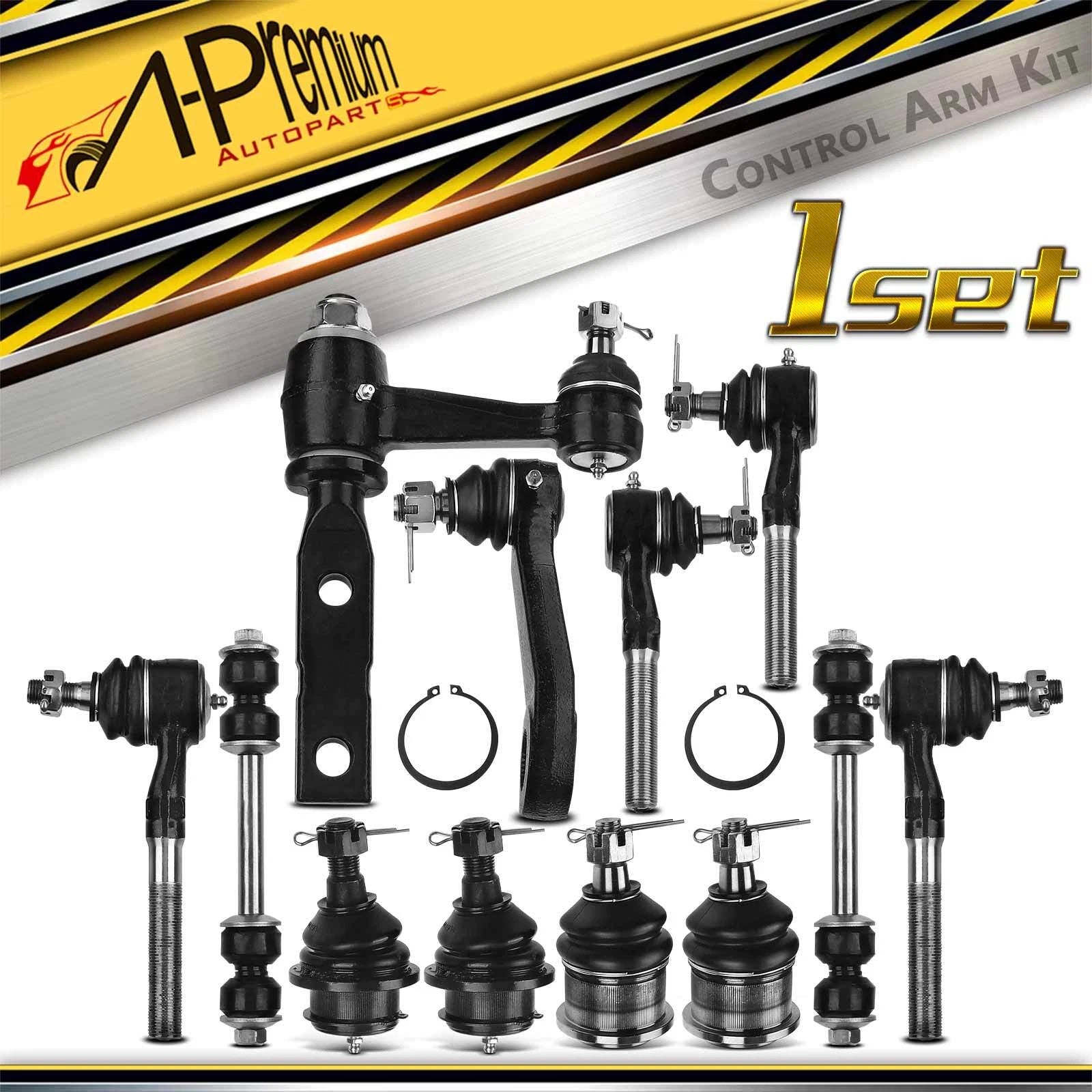 Set of 12 Front Pitman Idler Arm Sway Bar Tie Rod for Ford F-150 (1997–2003)