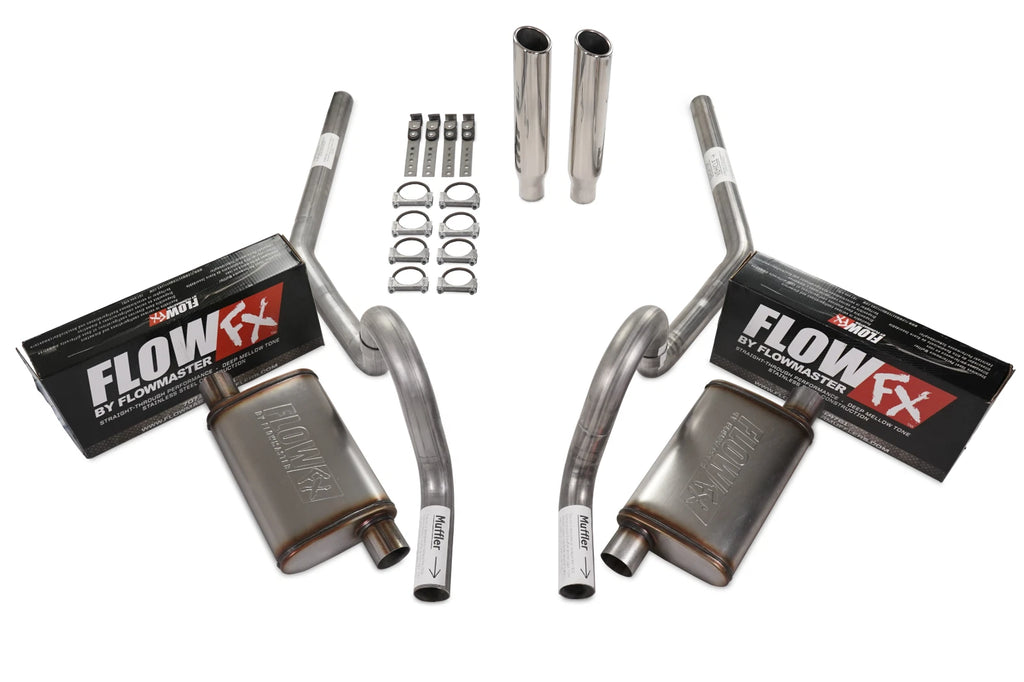 2.5" Dual Exhaust Kit for GM A Body (1964–1972) - Flowmaster Flow FX RC Tip
