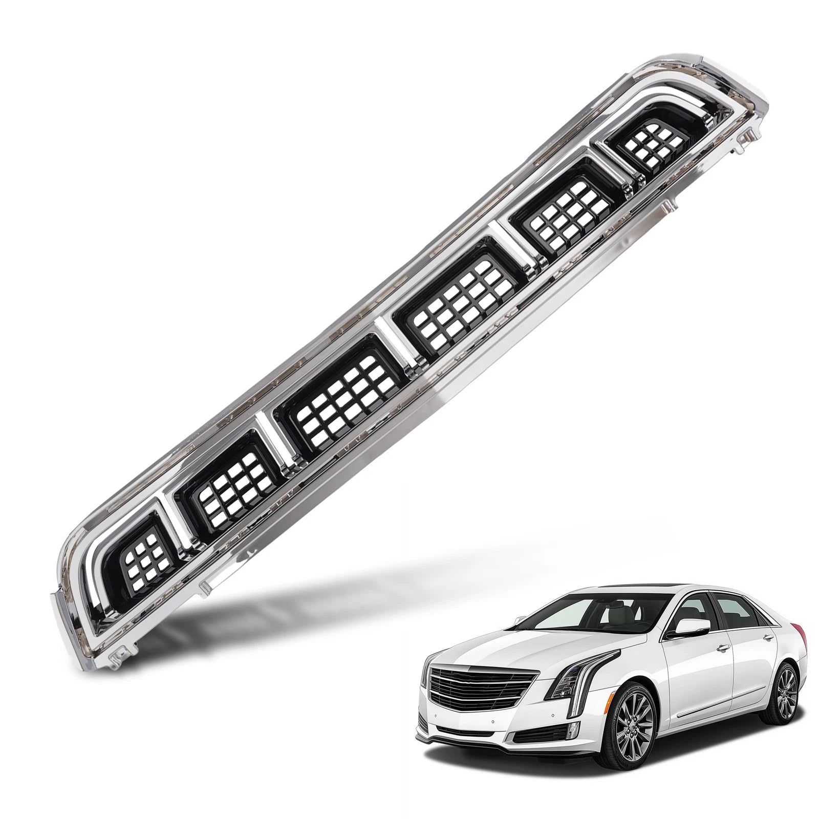 Front Lower Mesh Grille for Cadillac XTS Sedan (2013–2017) 20901627 Black Chrome