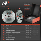 Front Drilled Brake Rotors & Ceramic Pads for Ford F-150 (2000-2003)
