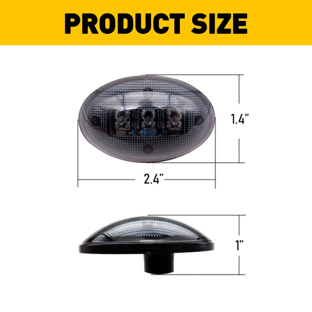 Smoke LED Dually Bed Fender Side Marker Light for Ford F350 F450
