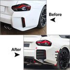 Glossy Black Rear Bumper Side Air Vent Spoiler for BMW 2 Series M2 (2023–2024)