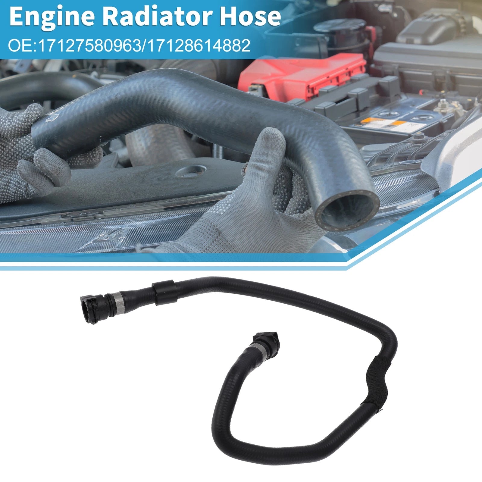 Engine Radiator Hose No. 17127580963 for BMW 535i 3.0L (2011–2016) Rubber