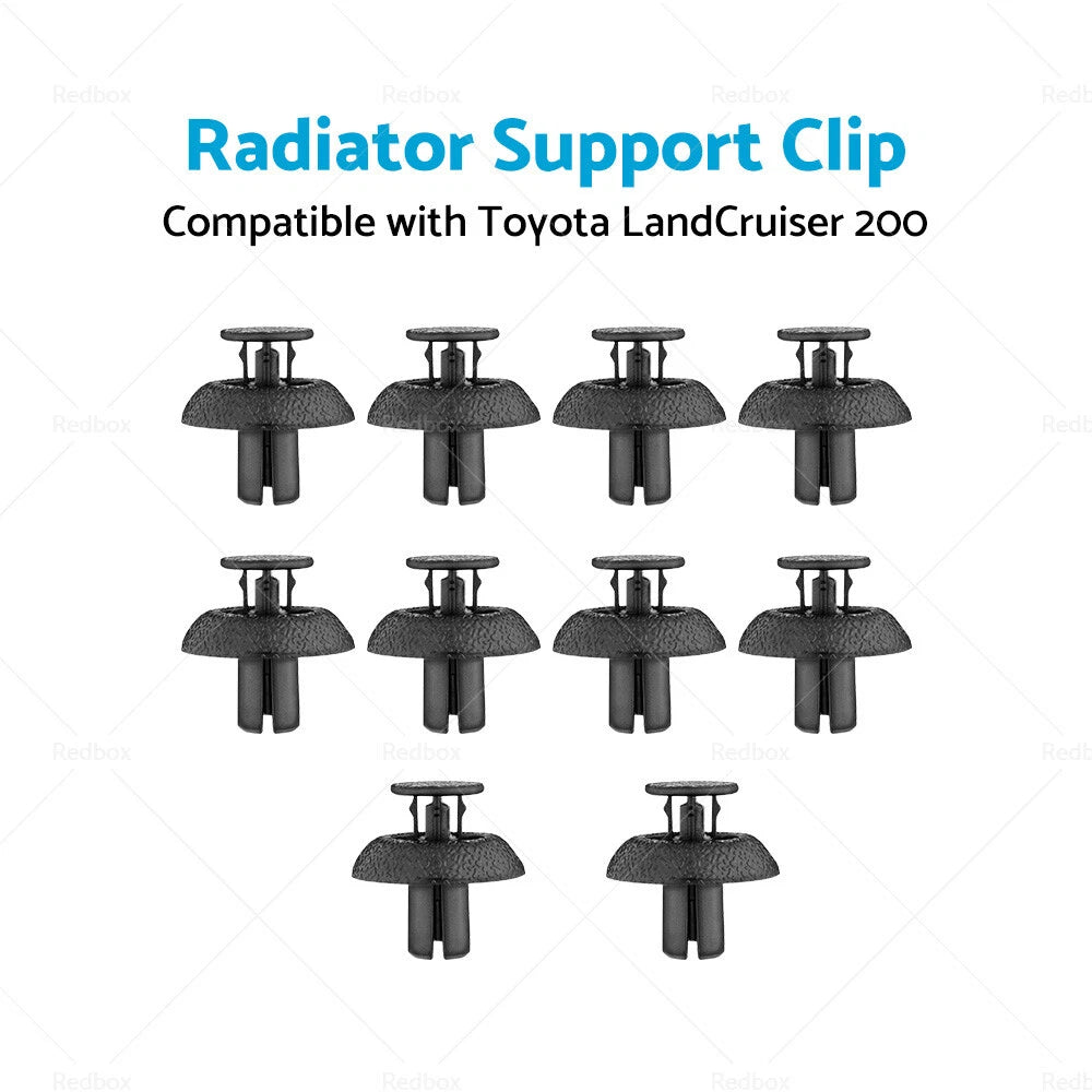10x Engine Cover Clip Radiator Support Clip for Toyota LandCruiser 200 (2008–2021)
