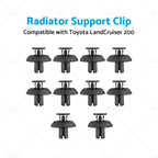 10x Engine Cover Clip Radiator Support Clip for Toyota LandCruiser 200 (2008–2021)