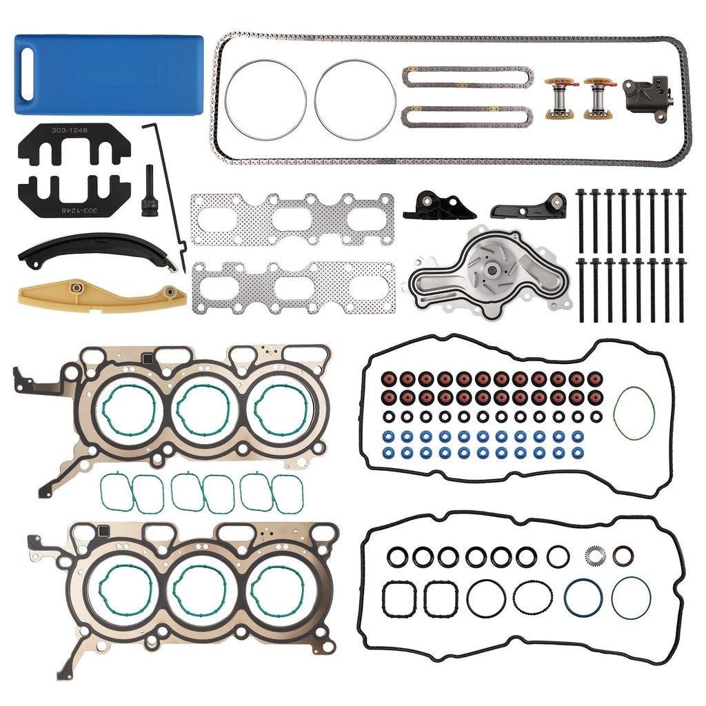 Head Gasket Set for Ford Edge Flex 3.5L (2007–2012) Timing Chain Water Pump Kit