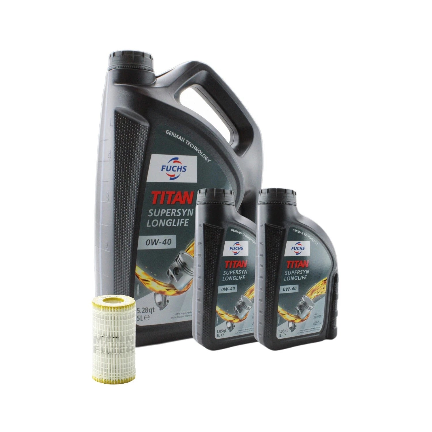 Engine Oil Change Kit 7L Fuchs TITAN SuperSyn LL 0W-40 for X204 GLK350 (2010–2015)