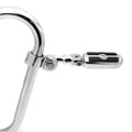 Chrome Angled Adjustable Skull Foot Peg for 1.25" Engine Guard Frame Tube