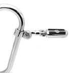 Chrome Angled Adjustable Skull Foot Peg for 1.25" Engine Guard Frame Tube