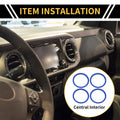 Set of 4 AC Vent Dashboard Decoration Rings for Toyota Tacoma (2016–2023) Blue