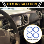 Set of 4 AC Vent Dashboard Decoration Rings for Toyota Tacoma (2016–2023) Blue