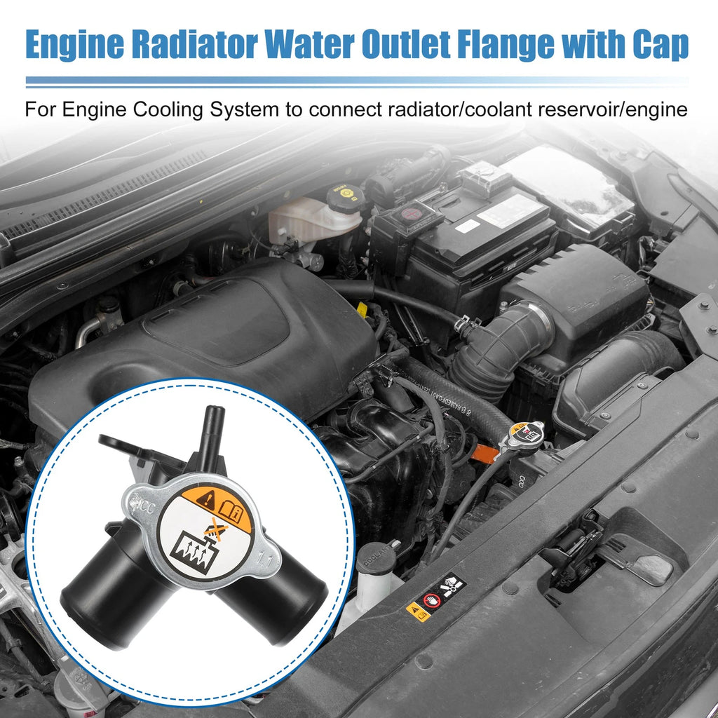 Engine Radiator Coolant Filler Neck for Hyundai Accent (2000–2015) 25329-1R200/25330-1R0