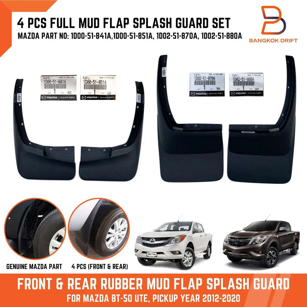 Genuine Mud Flap Splash Guards 4WD for Mazda BT-50 (2012-2020)