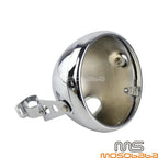 7" Chrome Round Headlight Bucket Mounting Housing for Harley Honda