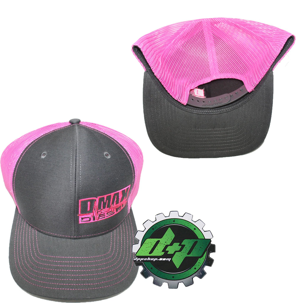 Dmax Duramax Richardson 112 Hat for Truck (Charcoal Gray/Pink)