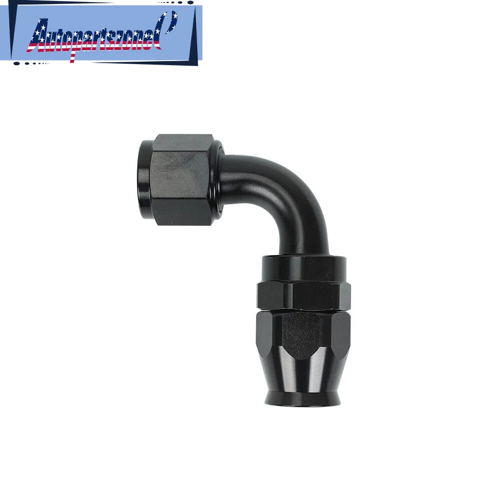 2Pcs 90° Swivel Hose Line End Fitting Adaptor for AN8 (Fuel Oil)