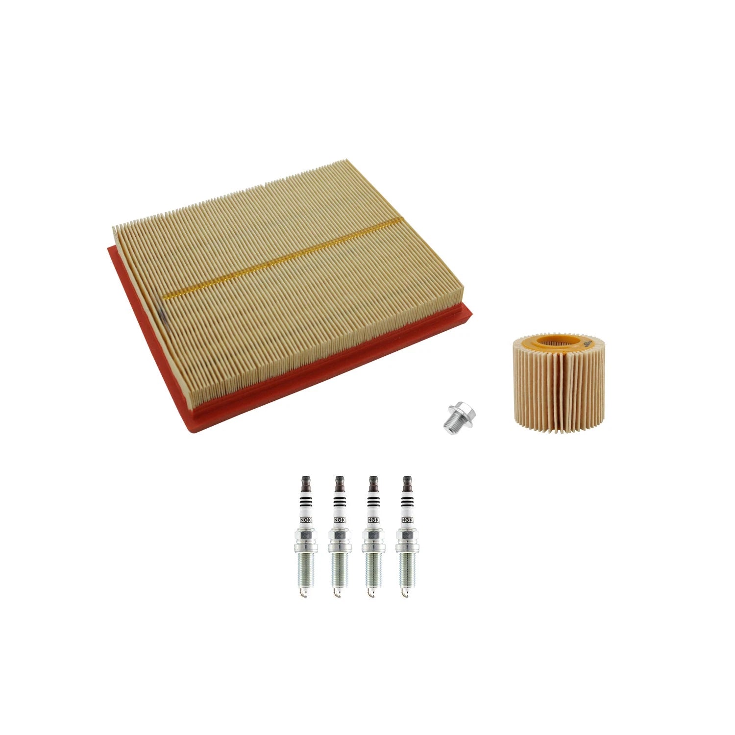 Wix Engine Air Oil Filters & NGK Spark Plug Kit for CT200h Prius V (2011–2017)