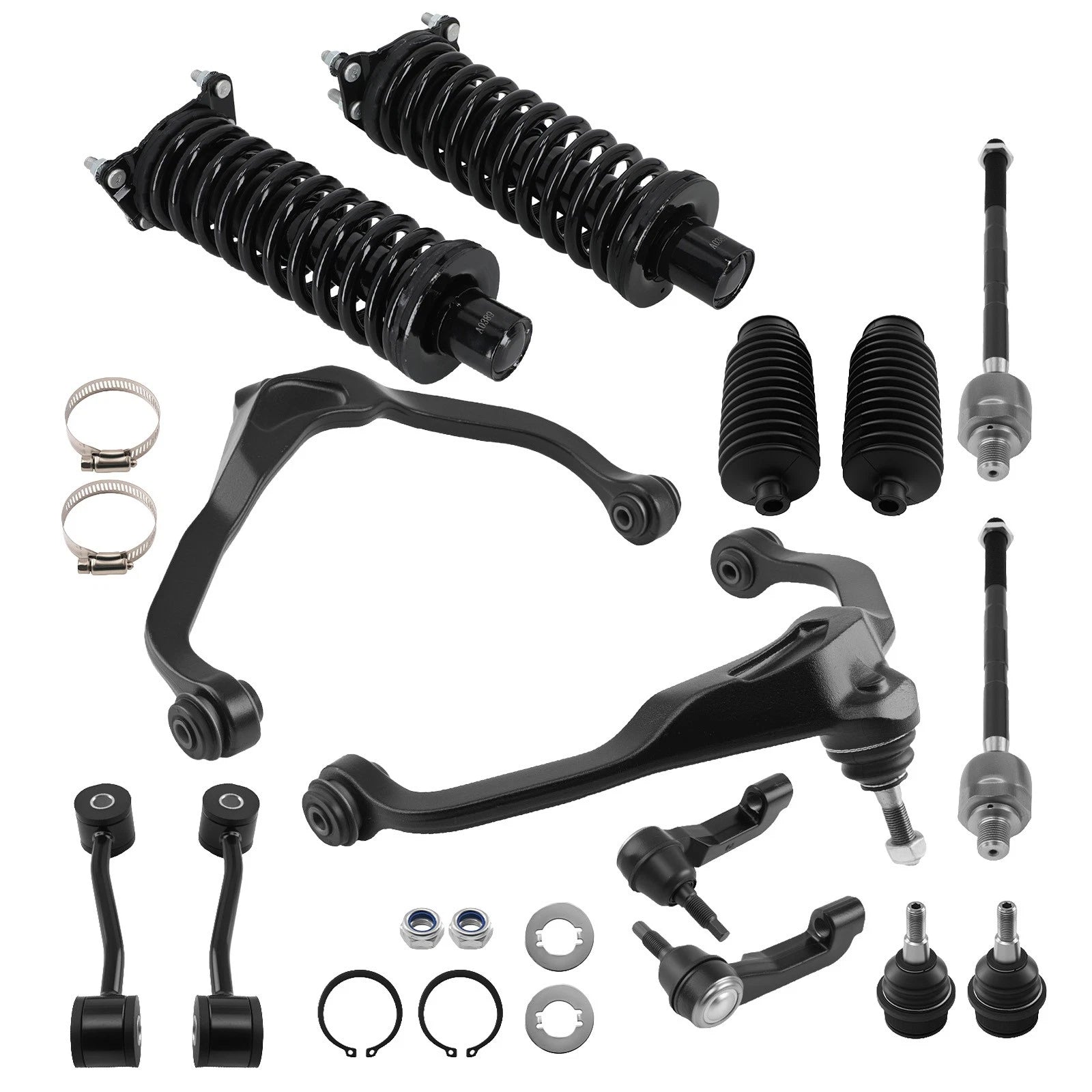 Front Struts w/ Coil Spring + Lower Control Arms for Jeep Liberty (2008–2012)
