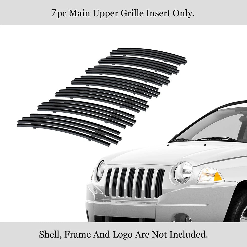 Stainless Black Billet Grille Insert for Jeep Compass (2006-2010)