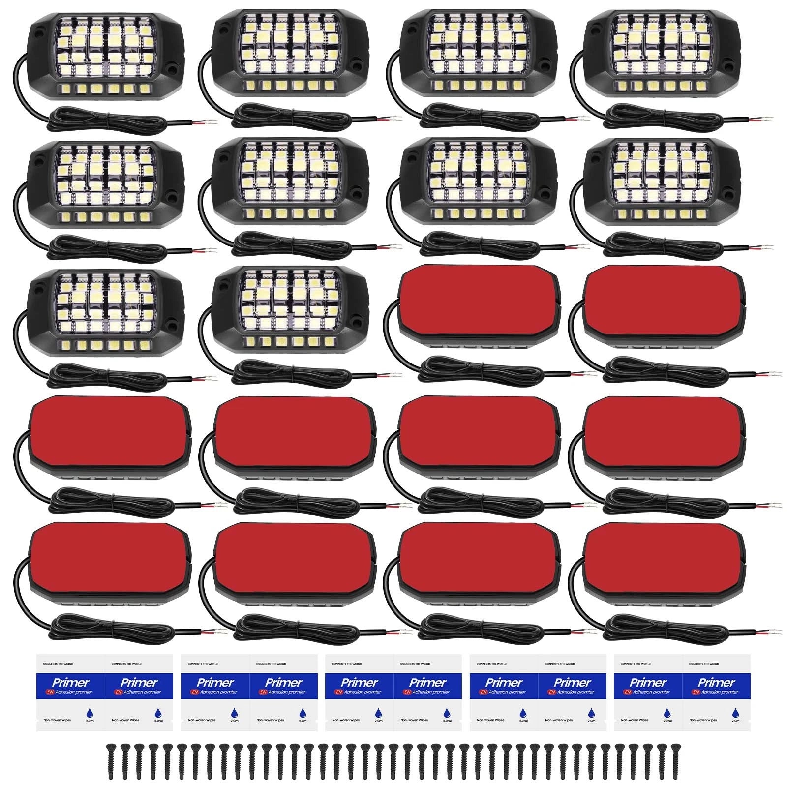 Rock Light Pods for Universal Car Truck SUV Jeep ATV (12V, Waterproof, White LED)