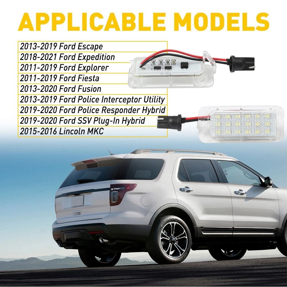 2X 18SMD LED License Plate Light for Ford Explorer Escape Fusion Expedition