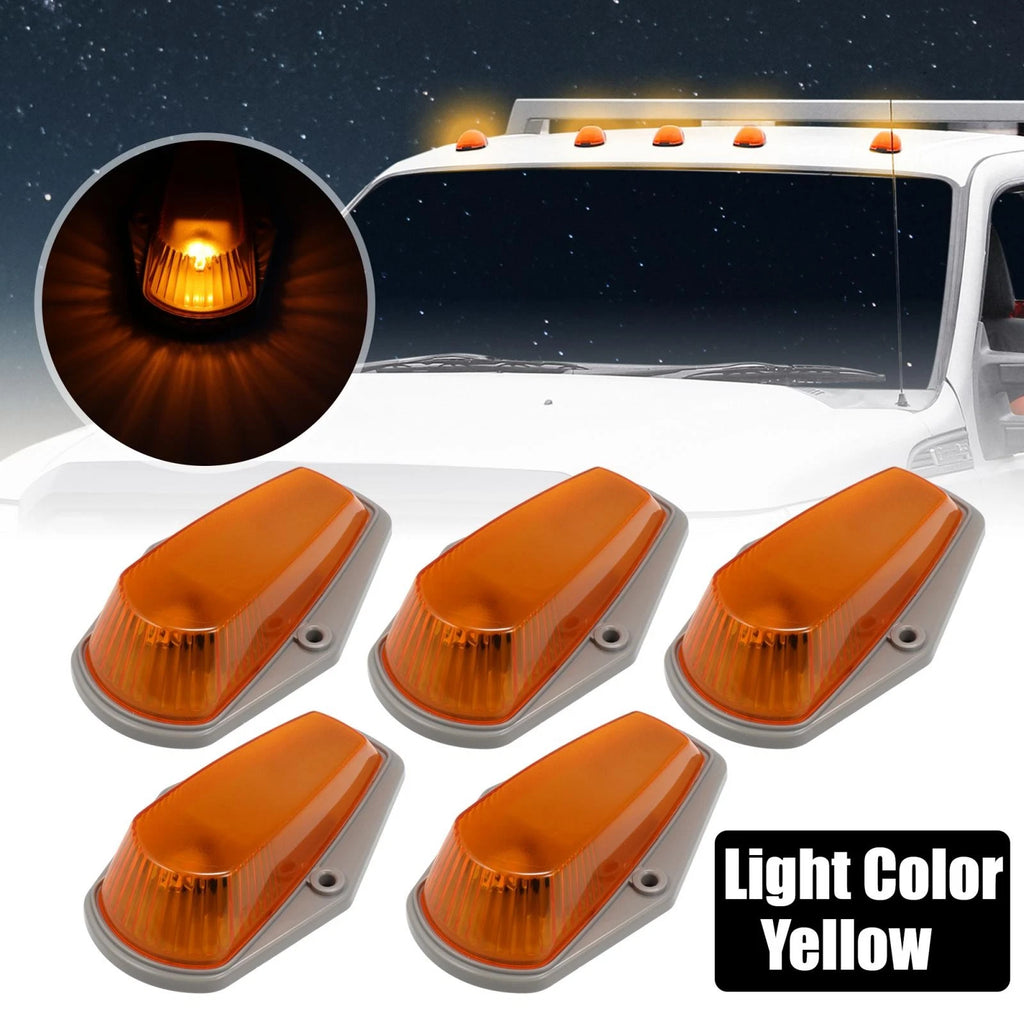 5pcs Yellow LED Cab Marker Light Covers for Ford F-150 (1980–1997)