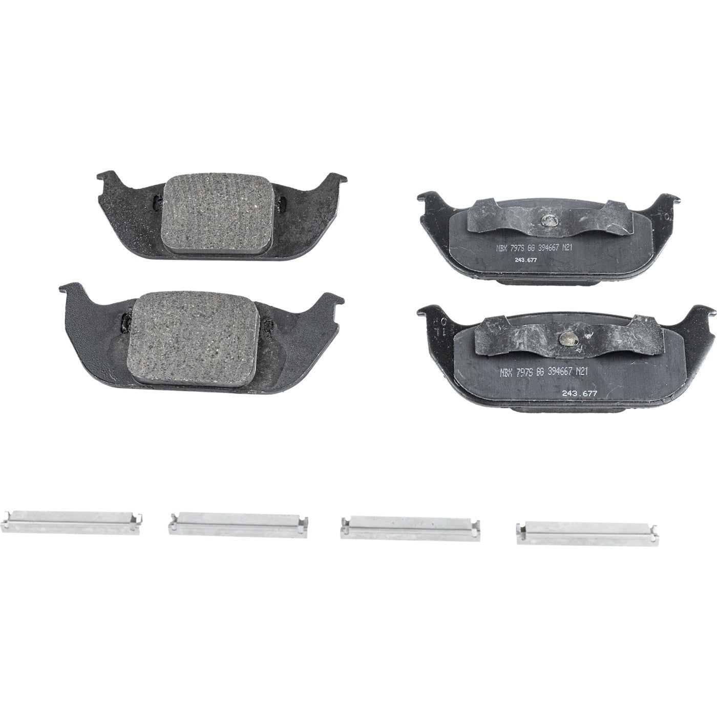 Set of 4 Ceramic Brake Pads for Lincoln Aviator (2003–2005)