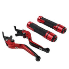 Red Extendable Brake Clutch Lever Grip Set for Yamaha YZF R1 (2009-2014)
