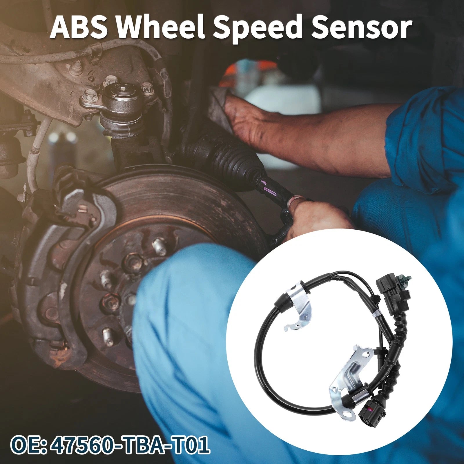 Rear Left ABS Wheel Speed Sensor No. 47560-TBA-T01 for Honda Civic (2016–2022)