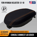 Console Lid Armrest Cover for Hyundai Veloster (2012–2018) Orange Stitch