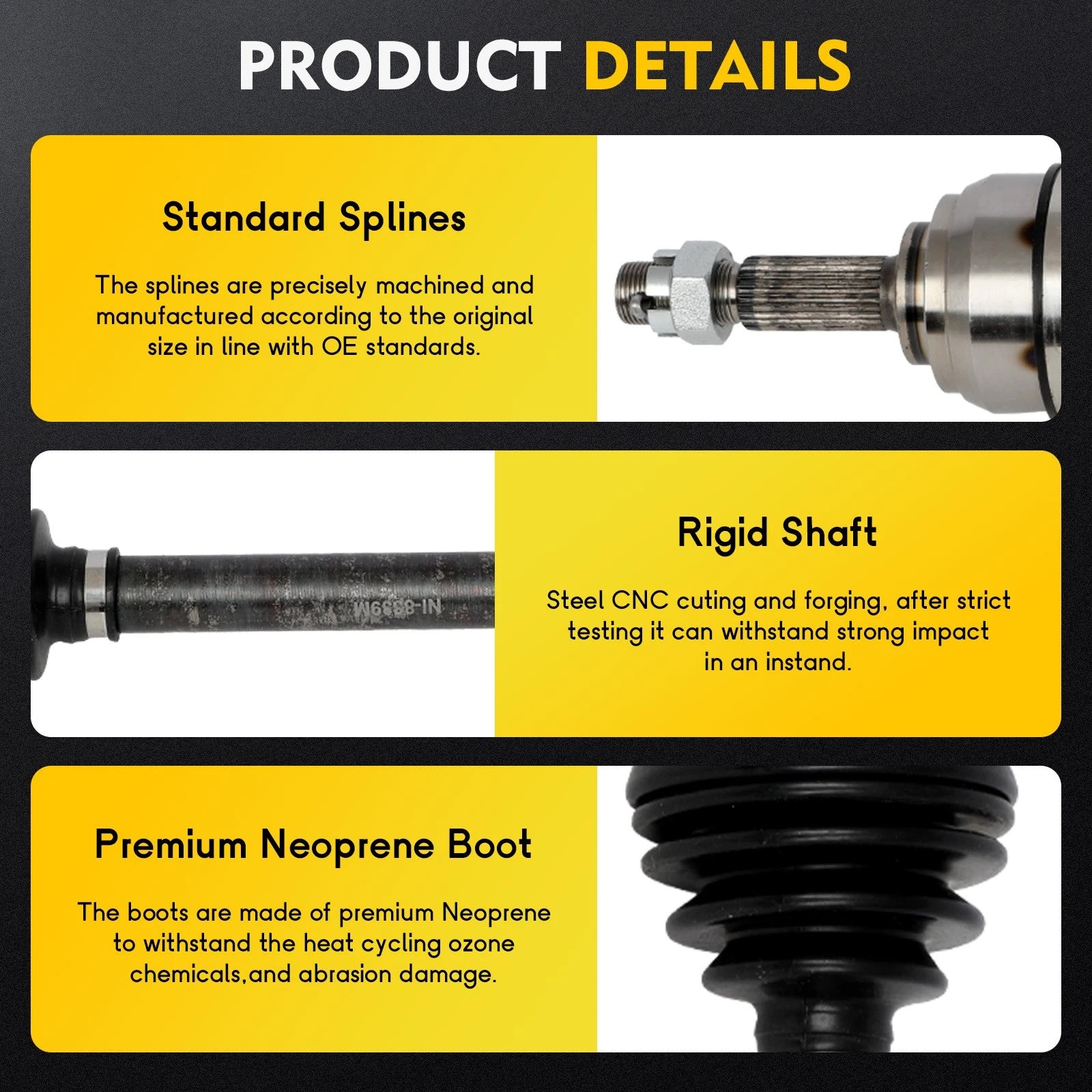 CV Axle Shaft Front Left for Nissan Versa, Tiida, Cube (2007–2014)